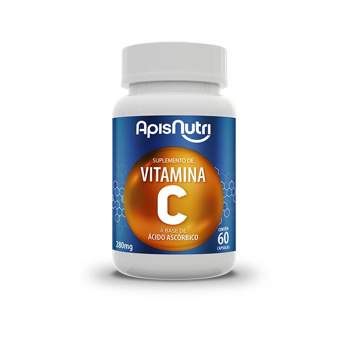 VITAMINA C APISNUTRI 280MG 60CAPS Nova Forma Distribuidora