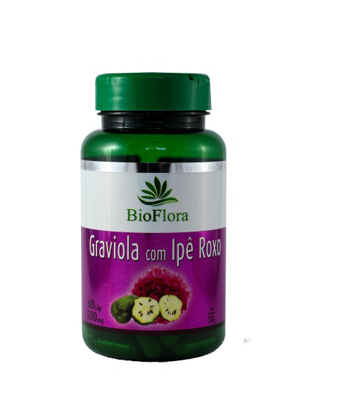 GRAVIOLA C IPE ROXO BIOFLORA 500MG 60CAPS Nova Forma Distribuidora